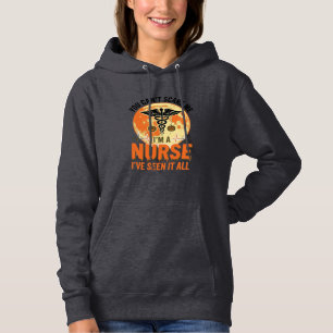 Pull À Capuche Dessin médical vintage d'infirmière drôle d'Hallow