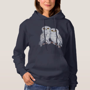 Pull À Capuche Deux adorables hiboux enneigés
