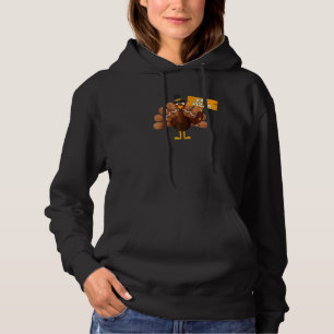 Pull À Capuche Dinde Manger Pizza Adulte Végétalien Enfants Acti
