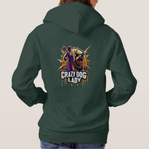 Pull À Capuche Dingue Femme De Chien Avec Son Chien De Garde De F