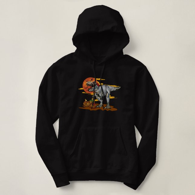 Pull À Capuche Dino-Mash : Pumpkinosaur Éffrayant (Design devant)