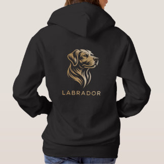 Pull À Capuche Diseño Premium de Labrador en Dorado