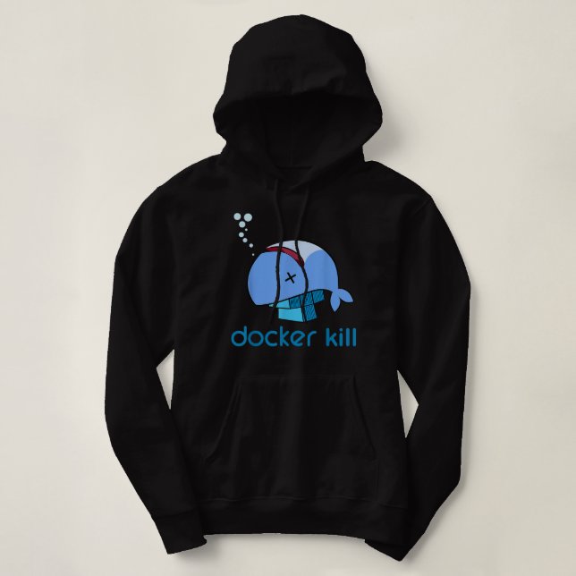 Pull À Capuche Docker conteneur linux développe le codage de prog (Design devant)