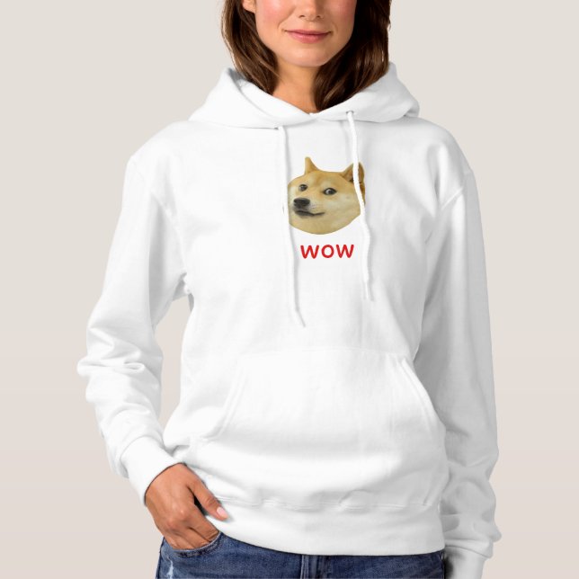 Pull À Capuche Doge Très Waouh Beaucoup Chien Telle Shiba Shibe I (Devant)
