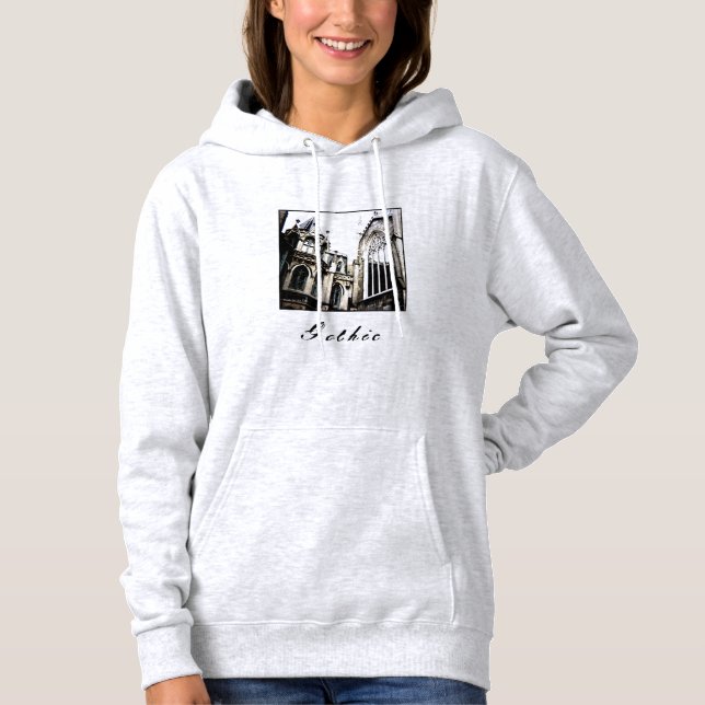Pull À Capuche Doudoune à capuchon 'Gothique' pour femmes (Devant)