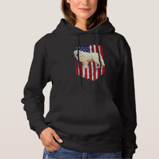 Pull À Capuche Drapeau américain Great Pyrenee 4 juillet USA
