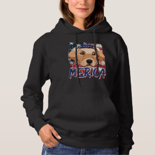 Pull À Capuche Drapeau Américain Labrador Retriever Merica 4 Juil