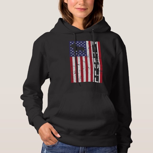 Pull À Capuche Drapeau américain Pitbull Dog Us (Devant)