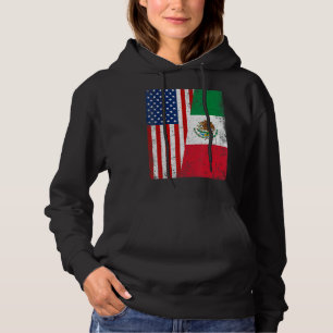 Pull À Capuche Drapeau américain rétro & Mexique Drapeau patrioti