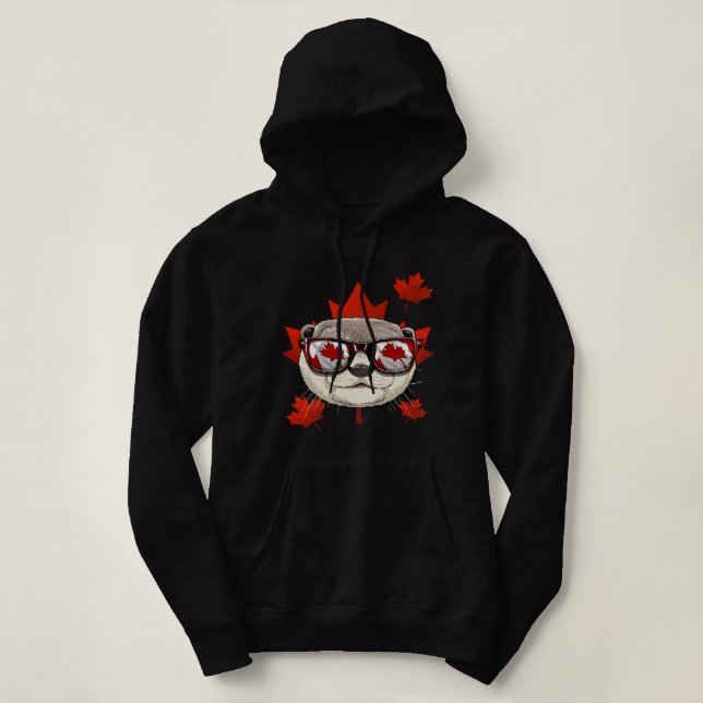 Pull À Capuche Drapeau canadien de la feuille d'érable Patriotiqu (Design devant)