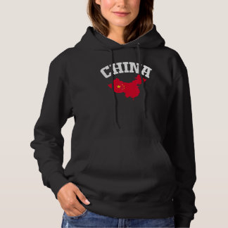 Pull À Capuche Drapeau chinois pour les femmes vintages