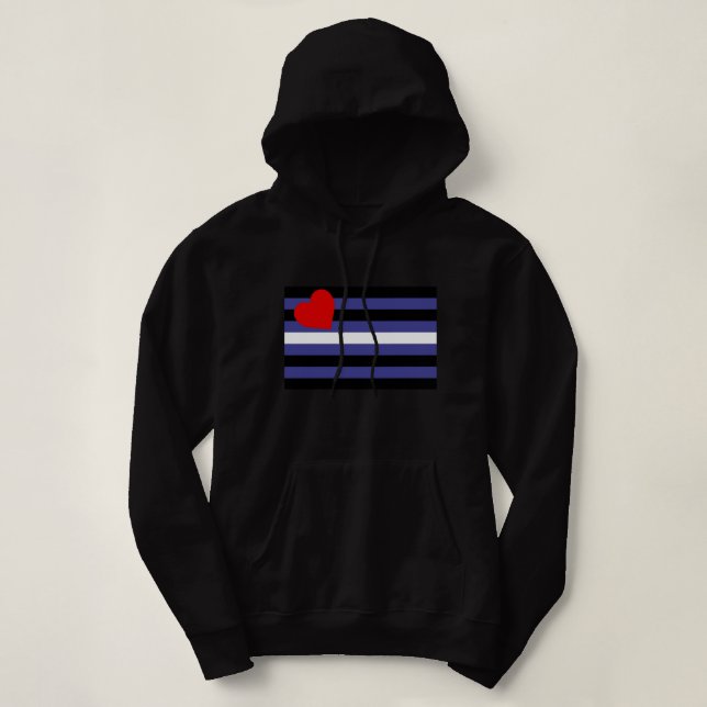 Pull À Capuche Drapeau de fierté cuir (Design devant)