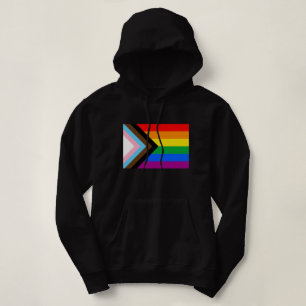 Pull À Capuche Drapeau de fierté de progrès LGBTQ+