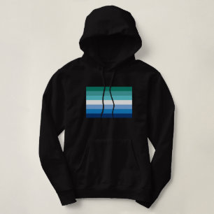 Pull À Capuche Drapeau de fierté gay masculin (Azur)