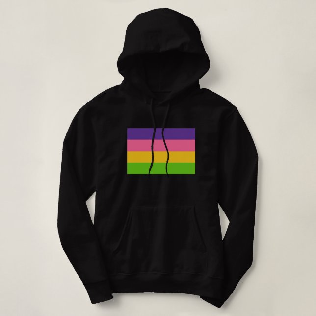 Pull À Capuche Drapeau de la fierté sapphique (Design devant)