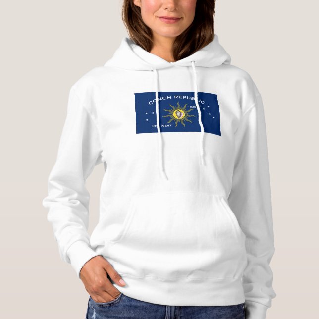 Pull À Capuche Drapeau de la République de Conch, Drapeau de Key  (Devant)