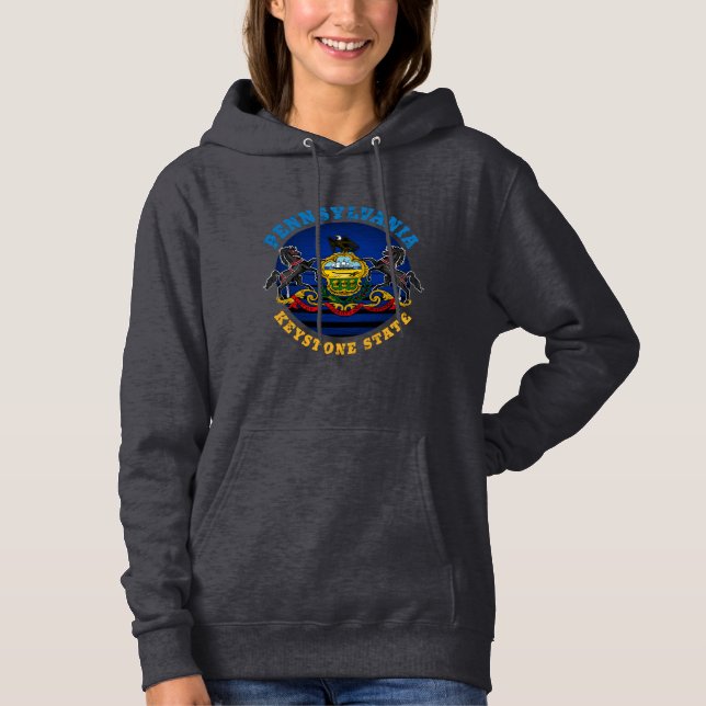 PULL À CAPUCHE DRAPEAU D'ÉTAT DE PENNSYLVANIA KEYSTONE (Devant)