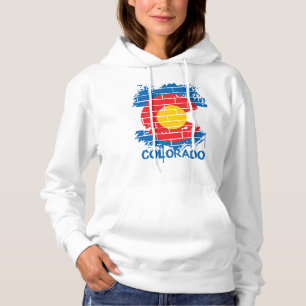 Pull À Capuche Drapeau d'état du Colorado de graffiti
