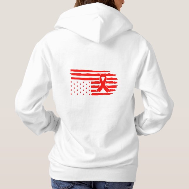 Pull À Capuche Drapeau rouge (Dos)
