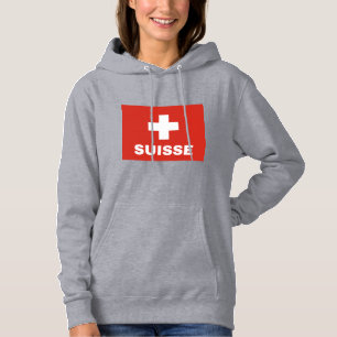 Pull À Capuche Drapeau Suisse