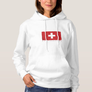 Pull À Capuche Drapeau Suisse
