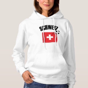 Pull À Capuche Drapeau suisse de soccer Schweiz Fussball