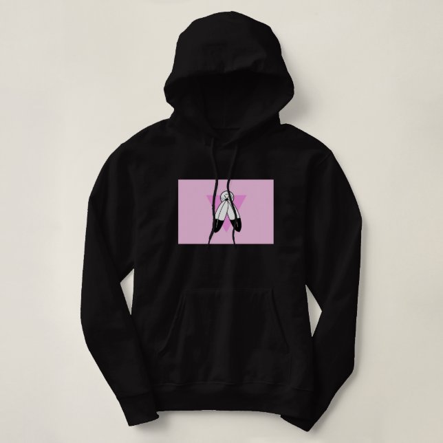 Pull À Capuche Drapeau Triangle Rose Two-Spirit (Design devant)