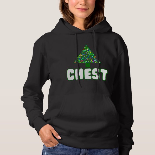 Pull À Capuche Drôle Couples de châtaignes Noël laid (Devant)
