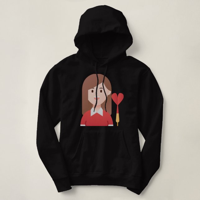 Pull À Capuche Drôle de fléchettes pour les joueurs de fléchettes (Design devant)