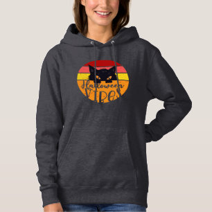 Pull À Capuche Éffrayant Chat noir Halloween Vibes Girami