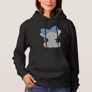Pull À Capuche Eléphant Beaux Animaux Eléphants Bleus Pour Enfant