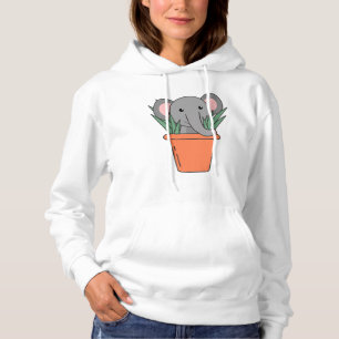 Pull À Capuche Elephant Dans Blumentop Funny Elephant Plantes