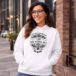 Pull À Capuche Empowering Je Suis Le Ciel Entier Femmes Vintage