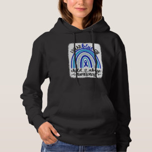 Pull À Capuche En avril, nous portons le bleu Pinwheel Mois de la