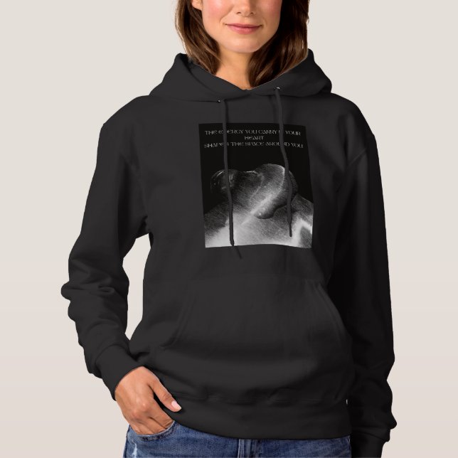 Pull À Capuche Énergie positive dans votre coeur (Devant)