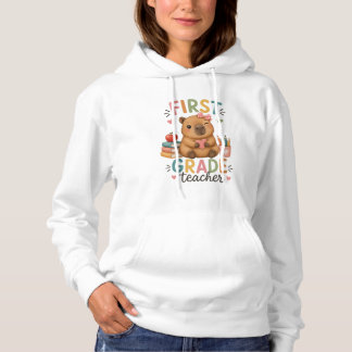 Pull À Capuche Enseignant de Première Année Amour de Capybara