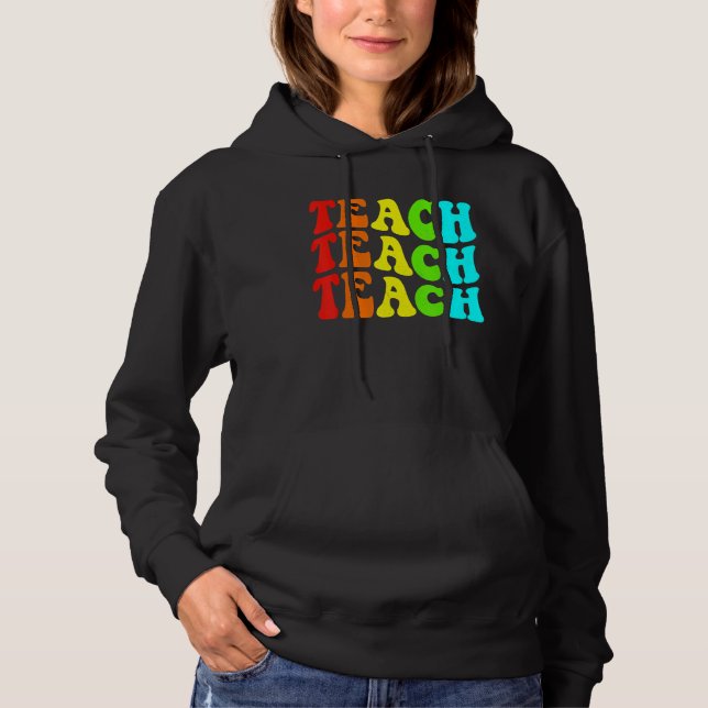 Pull À Capuche Enseignant Enseignant Inspiré Enseignant Sch éléme (Devant)