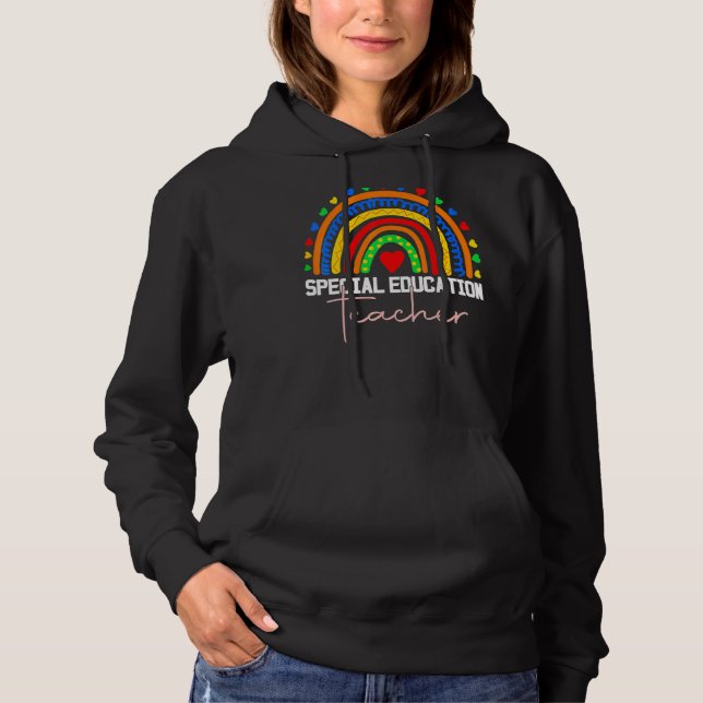 Pull À Capuche Enseignant Spécial Sped Ed Sped Leopard Rai (Devant)
