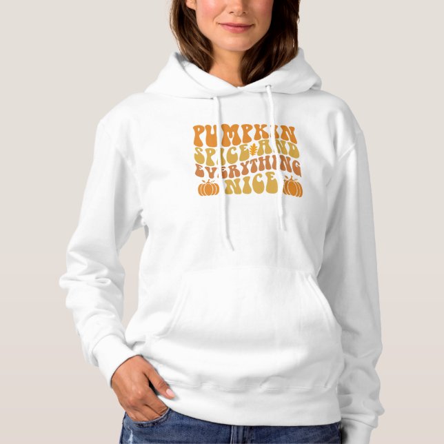 Pull À Capuche Épices citrouilles Et Tout Bien (Devant)