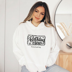 Pull À Capuche Équipe d'Anniversaire correspondant Customisé Grou