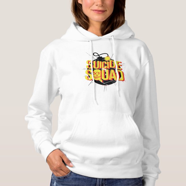 Pull À Capuche Équipe de suicide | Logo de la bombe 3 (Devant)