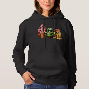 Pull À Capuche Équipe drôle de glace qui fond Personnage Kawaii A