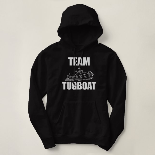 Pull À Capuche Équipe Tugboat Vêtements Tug Bateau Design Bateau  (Design devant)