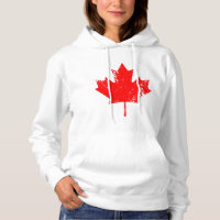Érable Drapeau Grunge Canada - Rouge Distorti