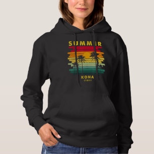 Pull À Capuche Été Kona Hawaii Beach Sunset Retro
