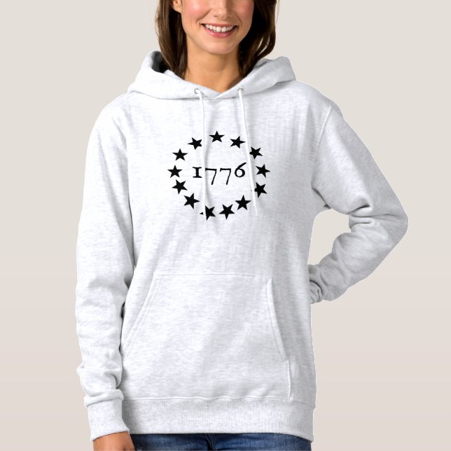 Pull À Capuche Étoiles de la liberté 1776 (Devant)