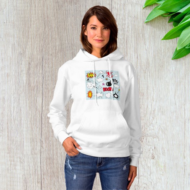 Pull À Capuche Explosion de bande dessinée rétro Pop Art (Créateur téléchargé)