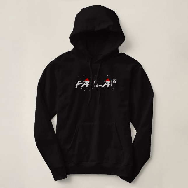 Pull À Capuche Fa La 8 Christmas Math Teacher Students Funny Xmas (Design devant)
