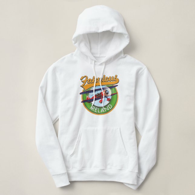 Pull À Capuche fabuleux patch de voyage en Irlande. (Design devant)