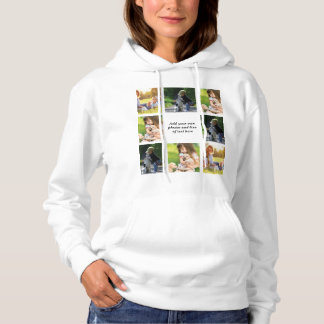 Pull À Capuche Faites votre propre collage photo et texte